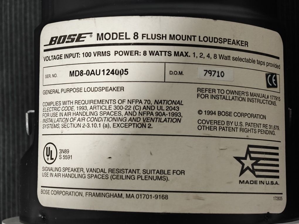 Colunas Bose Flush Mount Loudspeaker