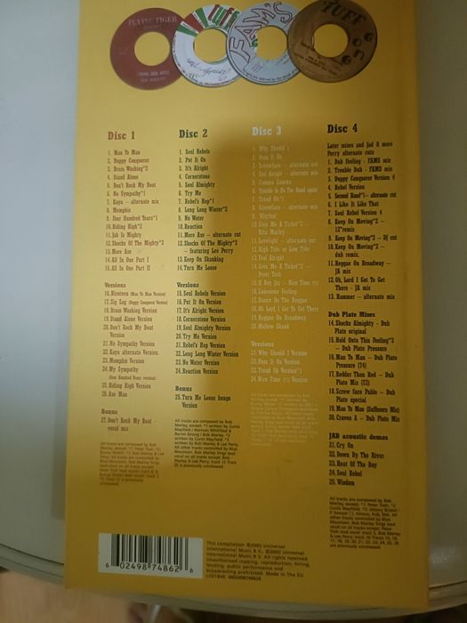 Man to Man by bob Marley/the wailers 4 cd