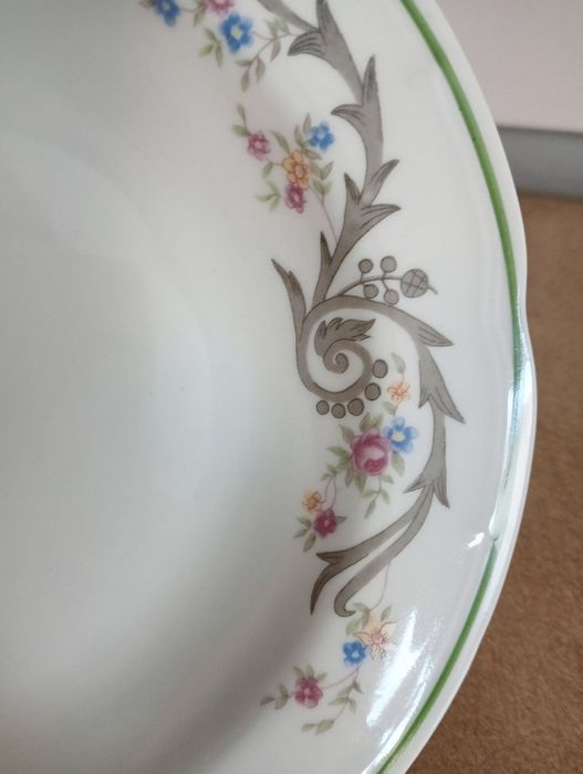 Dwa głębokie talerze obiadowe porcelanowe Włocławek