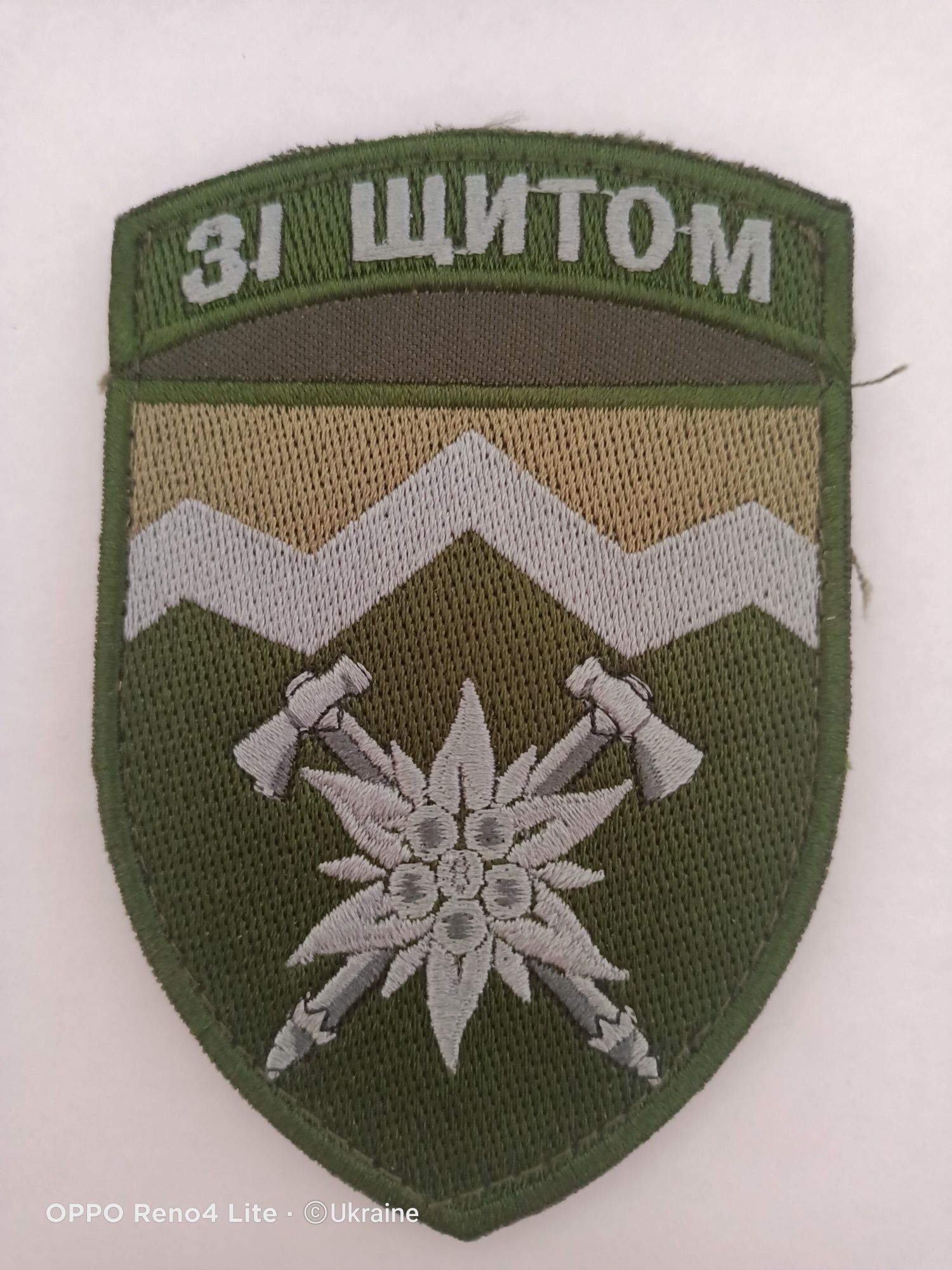 Шеврон 10 окрема гірська штурмова бригада "Зі щитом"