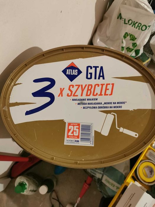 Gładź polimerowa super biała Atlas GTA 25 kg - 2 wiadra