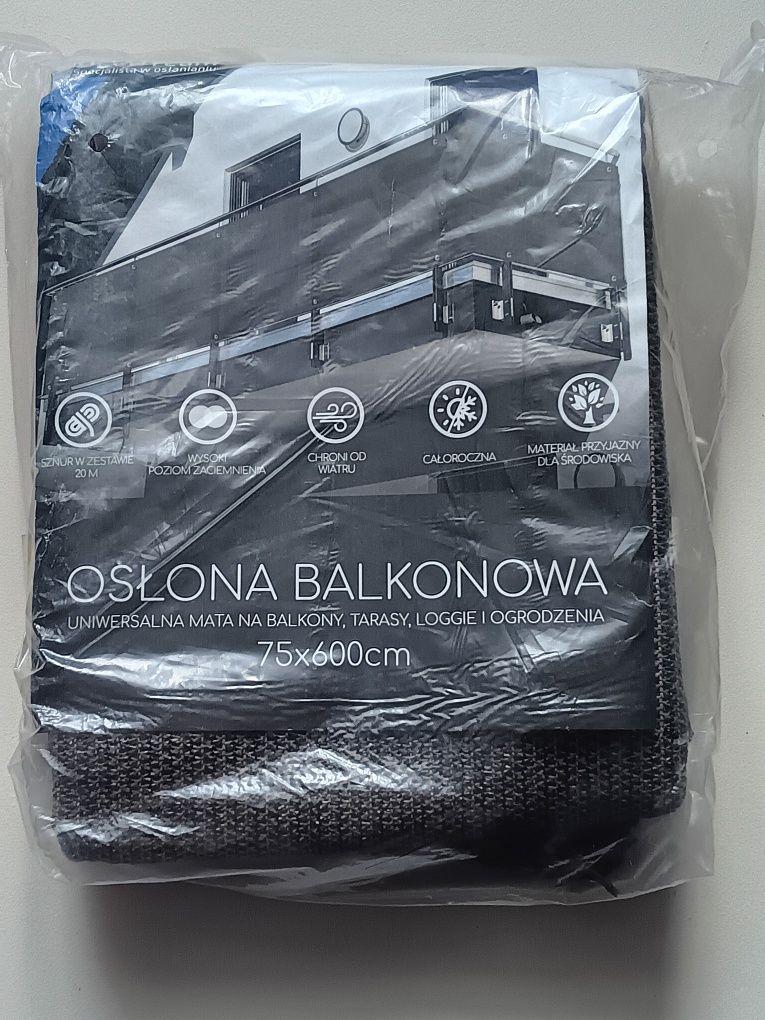 Osłona balonowa i ogrodzeniowa siatka cienujaca 6m Nowa