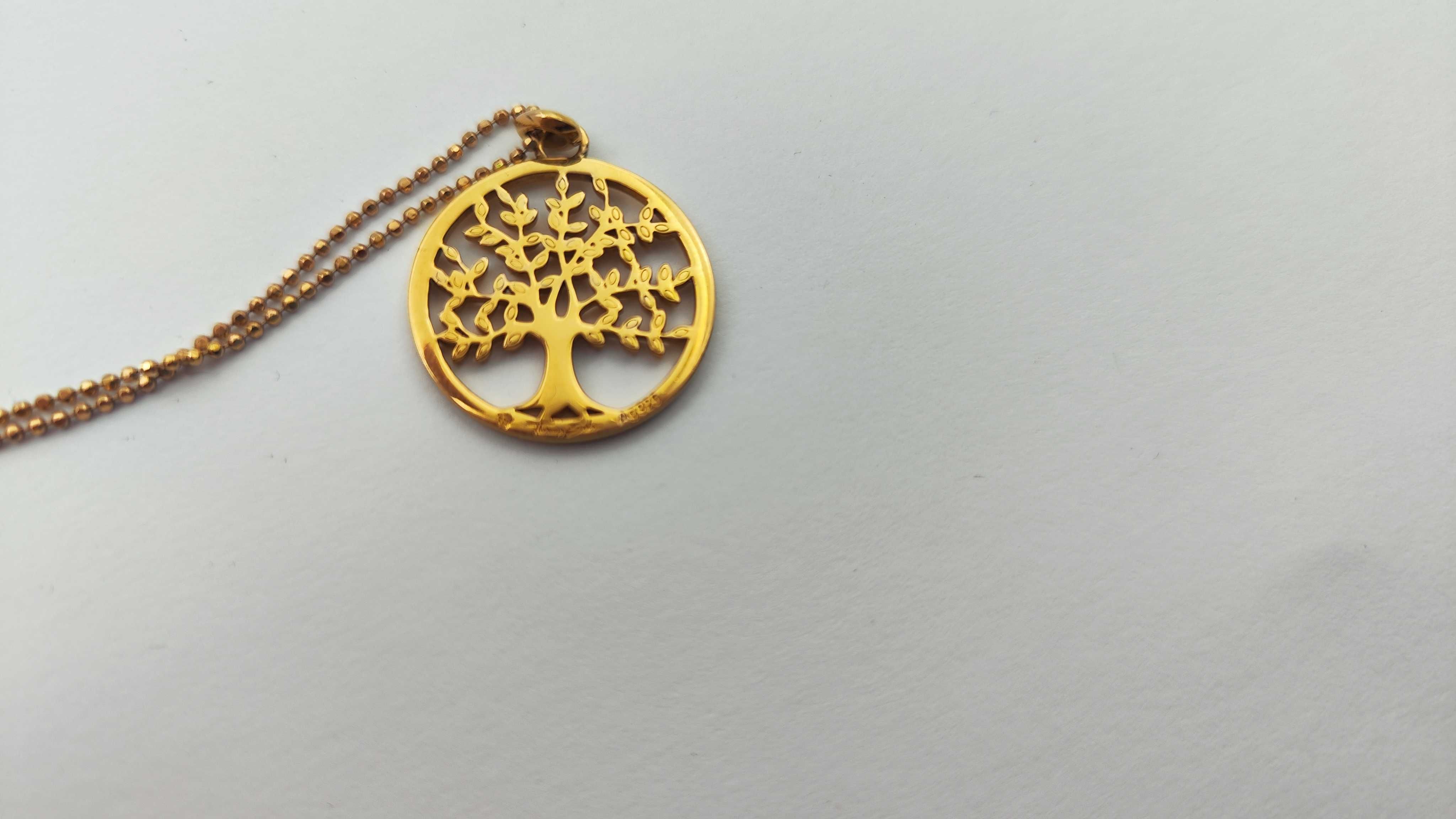 Naszyjnik damski Thomas Sabo, drzewo miłości,srebro 925,pozłacany(E13)