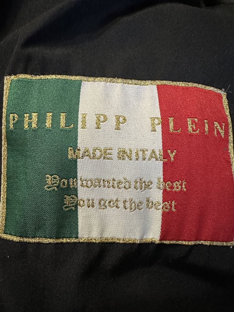 Куртка чоловіча натуральна шкіра, Philipp Plein, шкіряна,нова