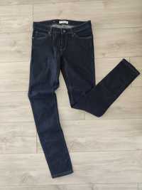 Lindex denim spodnie jeansowe slim klasyczne ciemnogranatowe 30/32