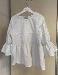 Блузка белая next 5-7лет 116см блуза біла стильная