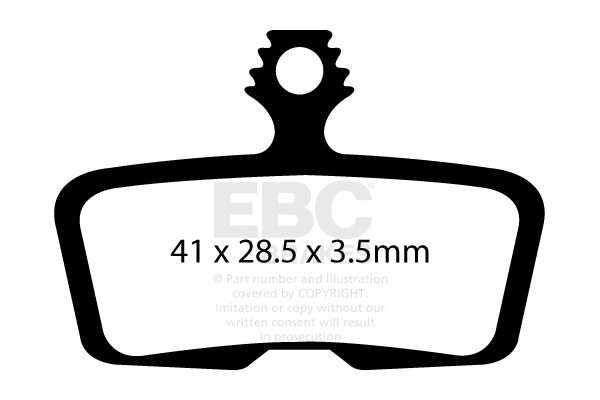 CFA616 - Klocki hamulcowe rowerowe (organiczne) EBC Brakes
