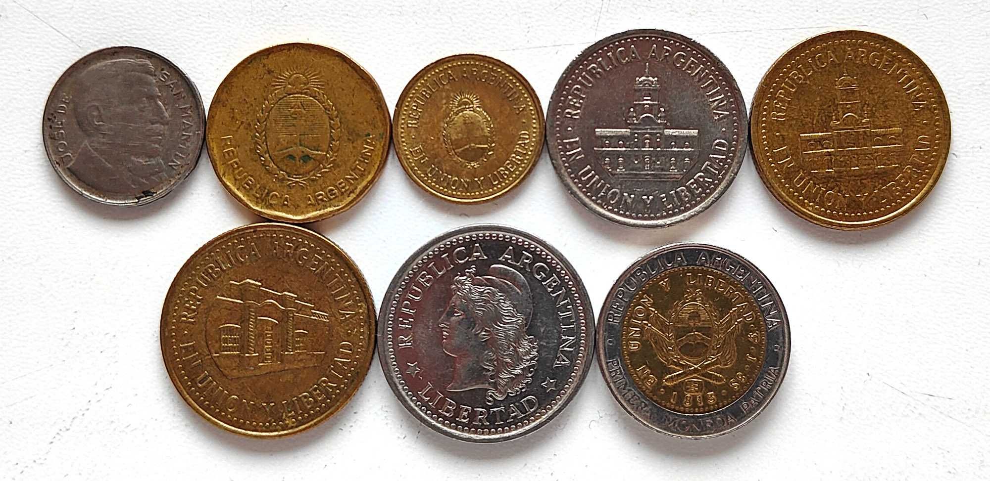 Монеты Аргентины (сентаво, песо), Argentina, 8 шт