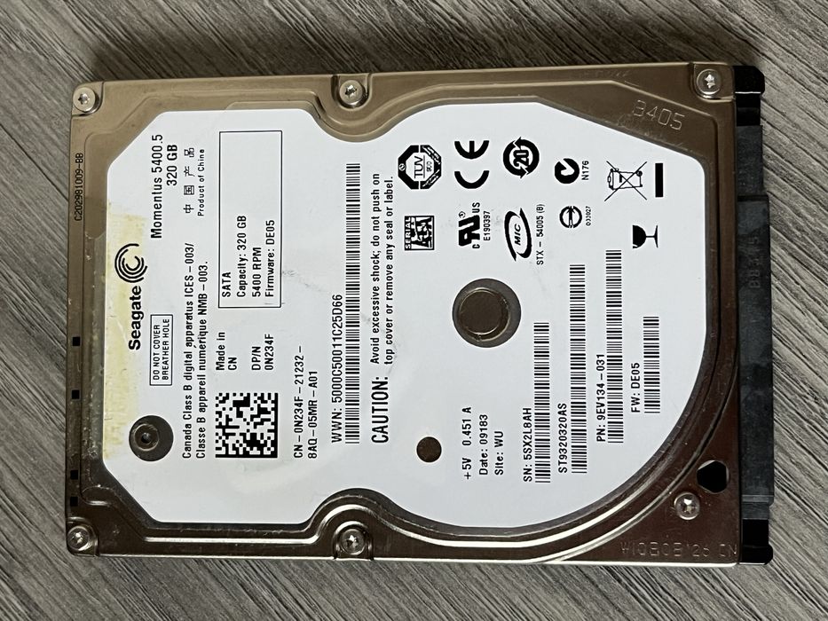 Вінчестер для ноутбука Seagete 320 GB