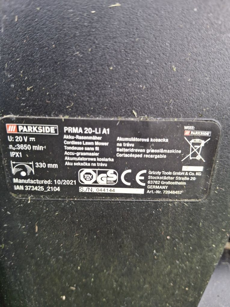 PARKSIDE® Akumulatorowa kosiarka 20 V, PARM 20-Li A1 (bez akumulatora
