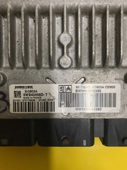 Блок управління двигуном Citroen C5 5ws40458d-t sw9663572880