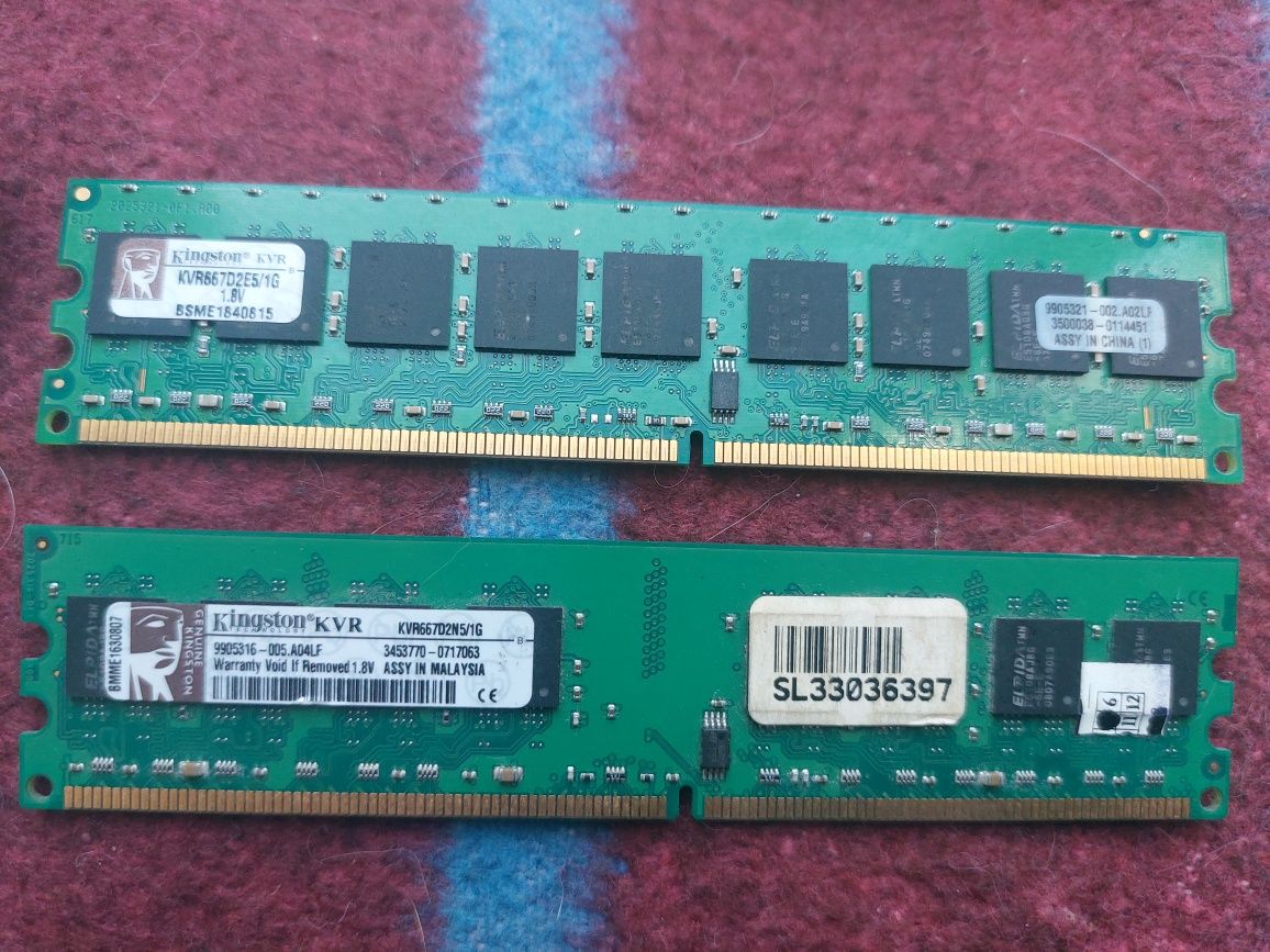 DDR2 2GB-GoodRam-1шт.,1GB-Samsung,Kingston-13шт.,512MB-NCP,VDATA-2шт..