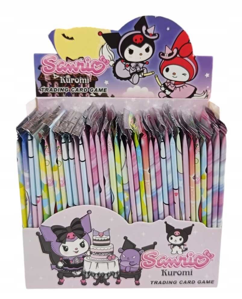 KARTY Sanrio Kuromi Mega duży box 288 kart 36 saszetek Mix