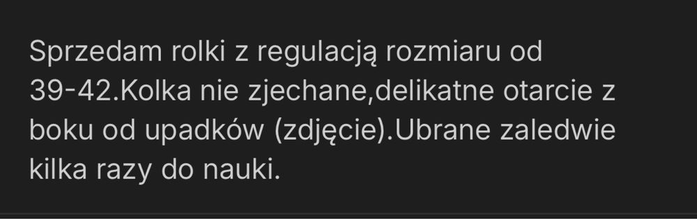 Sprzedam rolki chlopiece z regulacja