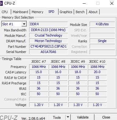 Pamięć RAM Crucial 2x4GB 8GB DDR4 2133MHz