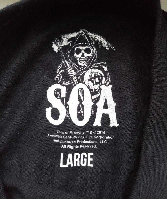 Оригинал. новая футболка sons of anarchy. 2014 год.