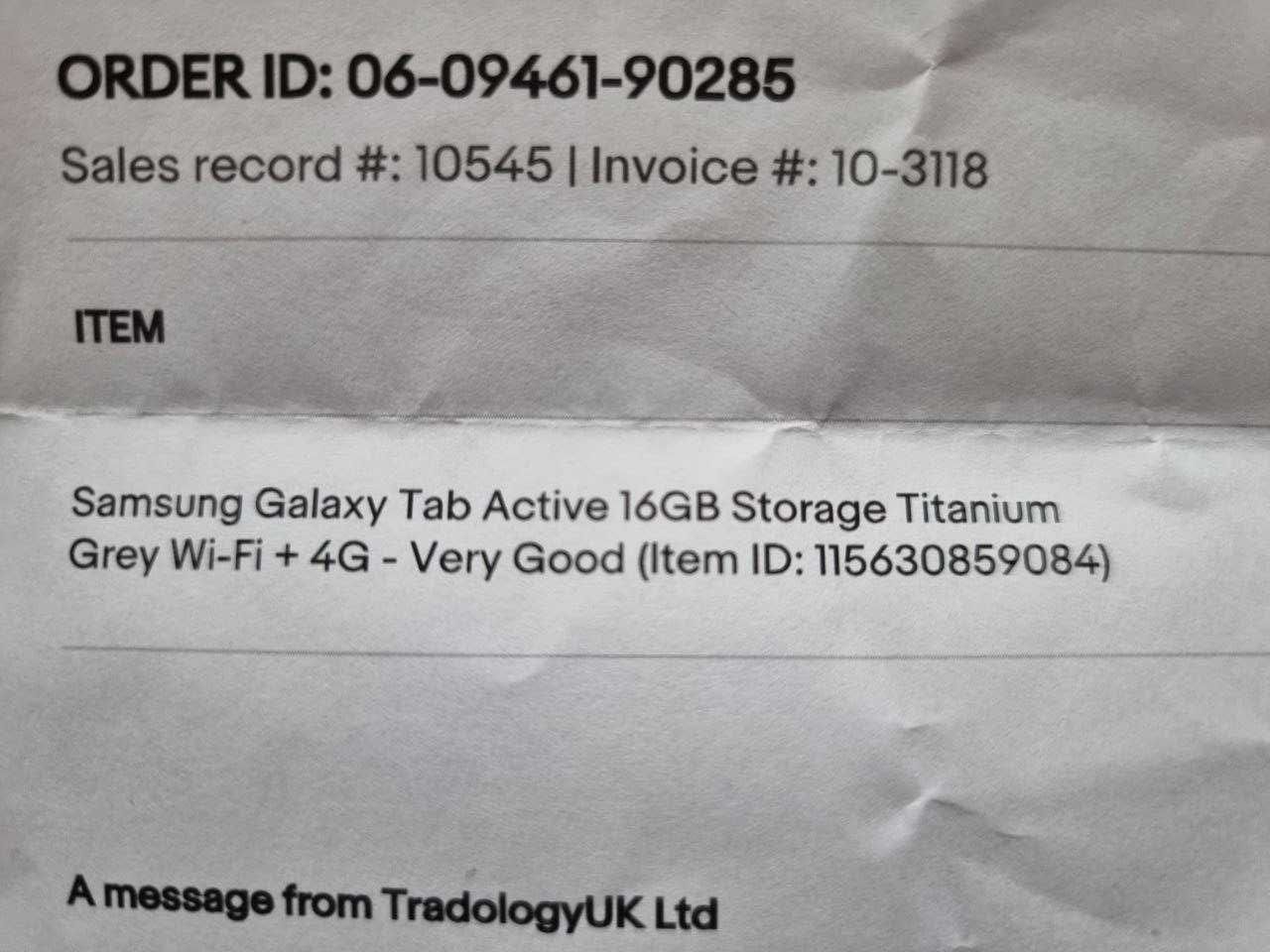 Samsung Tab Active 16gb Wi-fi+LTE