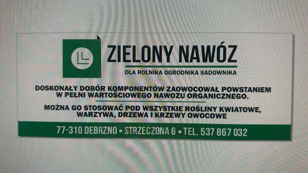 Nawóz organiczny obornik granulat Zielony nawoz i