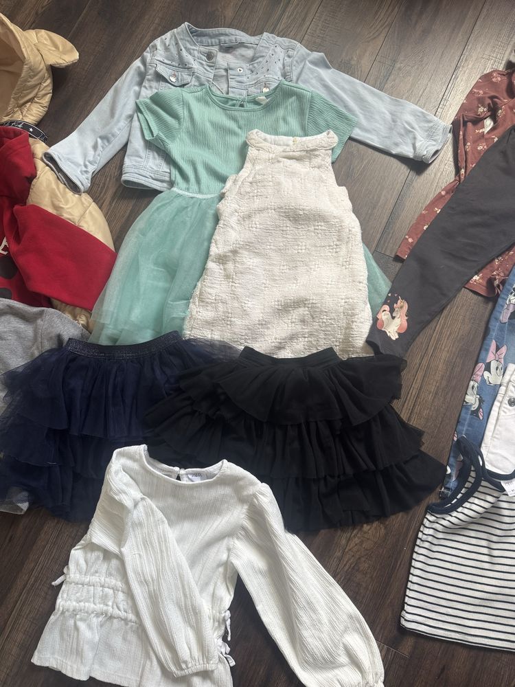 Paka zestaw ubrań 16 sztu dla dziewczynki 116 Zara, Reserved, C&A, H&M