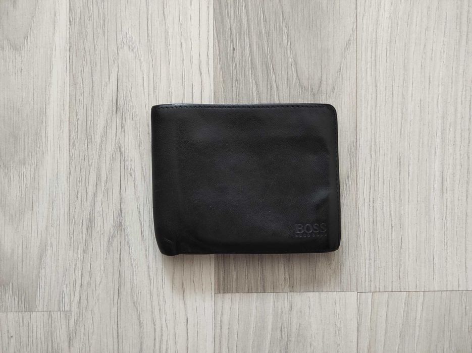 Чорний Шкіряний Гаманець Boss Hugo Boss