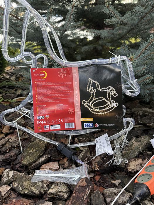 Світлодіодний новорічний олень, лошадка, потяг