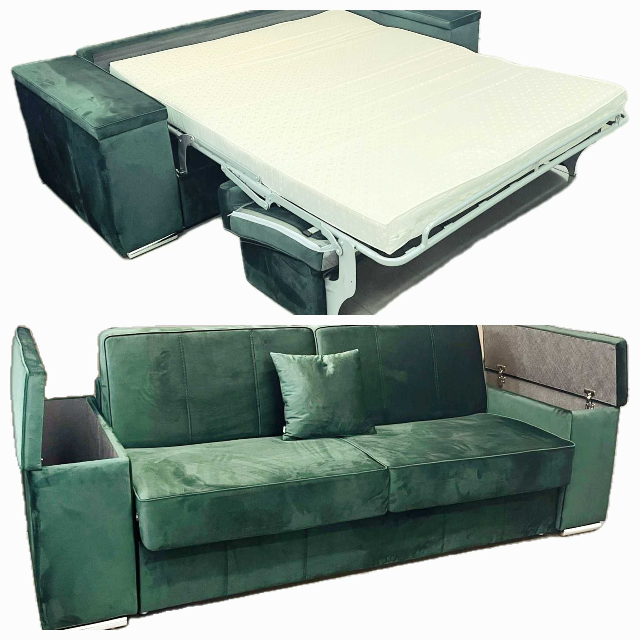 Sofa WYMIAR do spania codziennego z MATERACEM/110x200/solidny stelaż