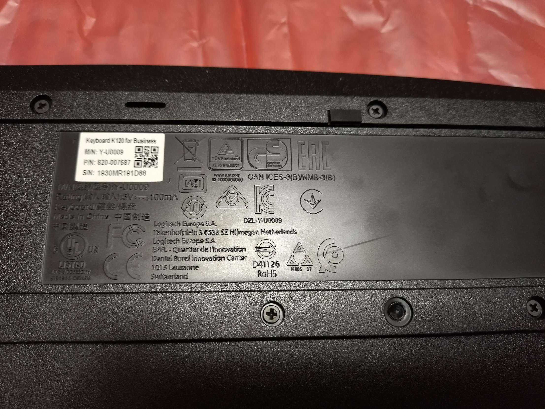 клавіатура LOGITECH K120, нова