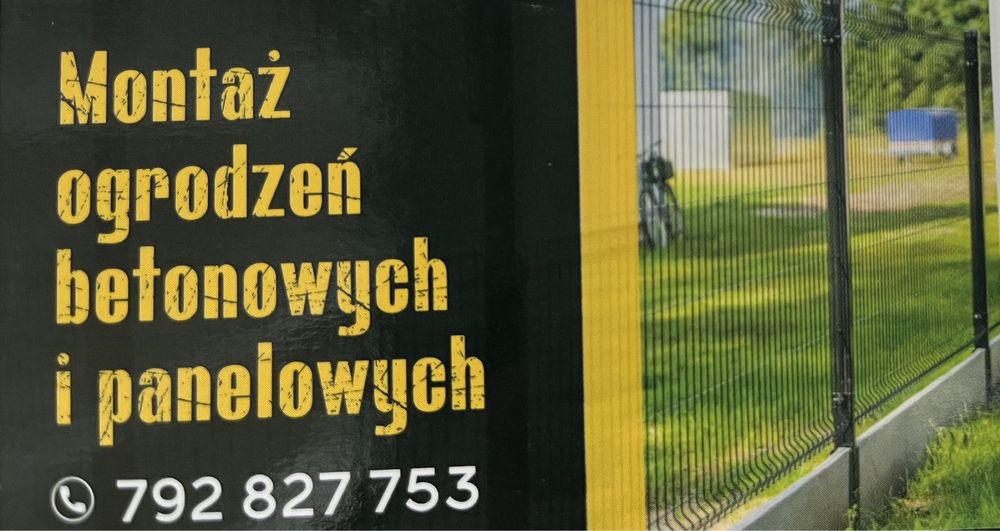 Montaż ogrodzeń betonowych i panelowych