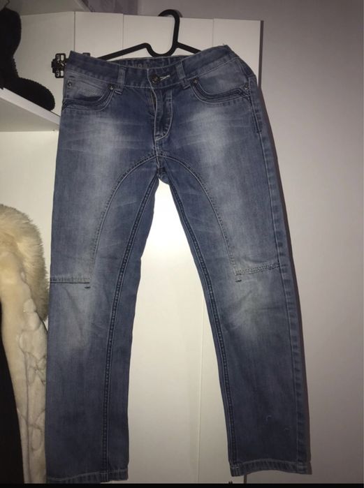 Spodnie z przeszyciami, kieszeniami, niski stan xxs/xs