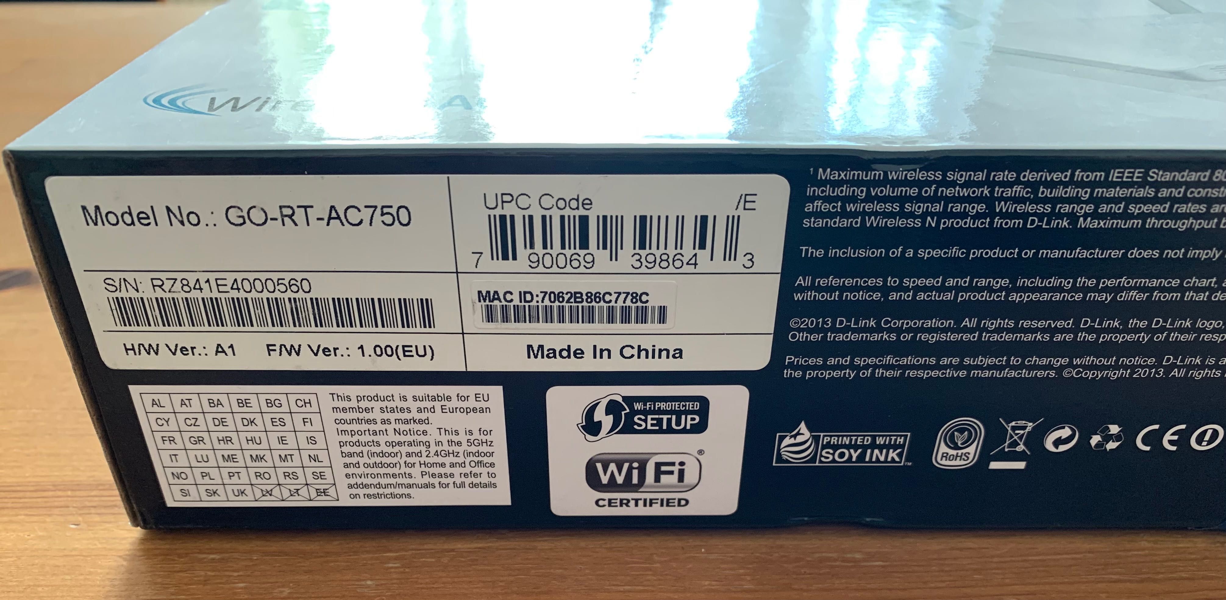 D-Link router GO-RT-AC750. 2,4 i 5GHz
