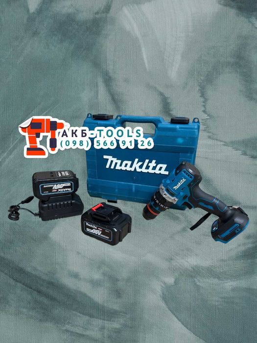 Шуруповерт Makita DHP487BL З функцією удару 120Nm Безщітковий 2 АКБ