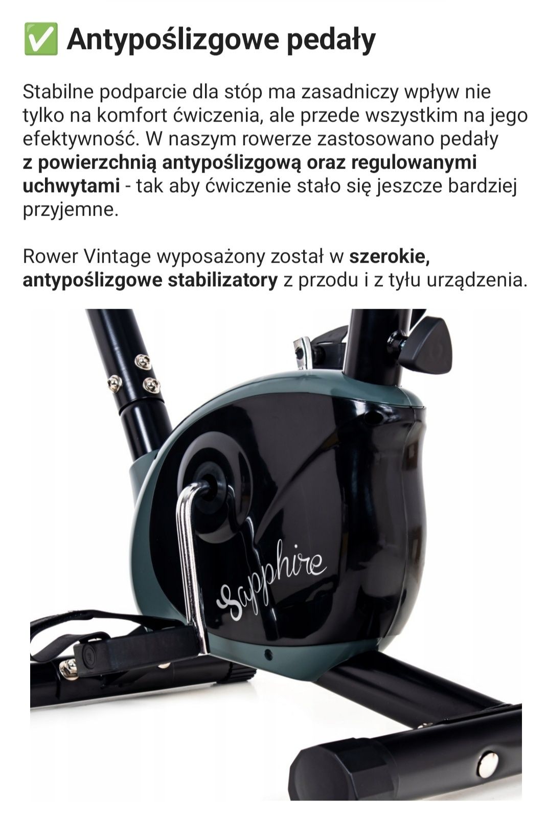 Rower stacjonarny Vintage rowerek treningowy