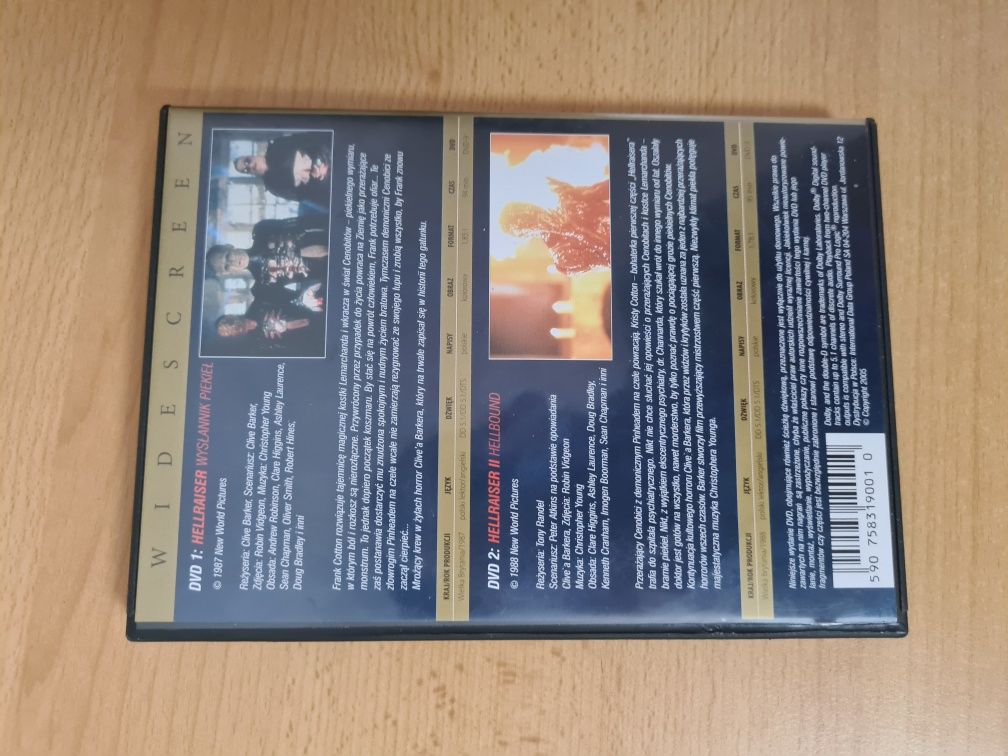 Wysłannik piekieł i Hellraiser II DVD część 1 i 2