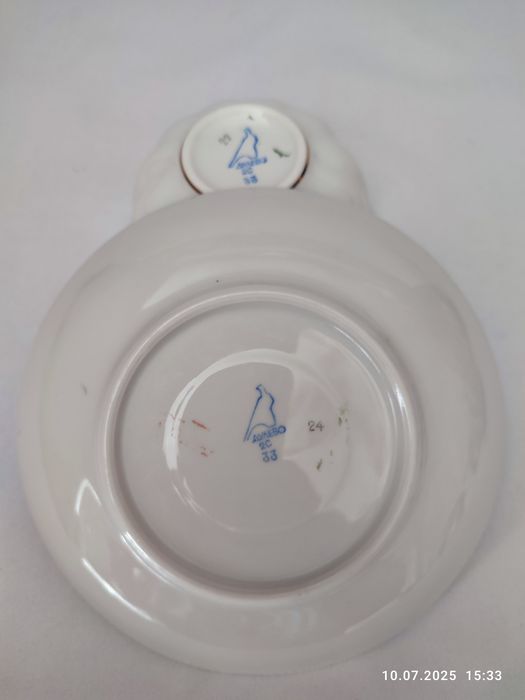 Чайный сервиз Красавица Дулево. Розовая ветка ЛФЗ