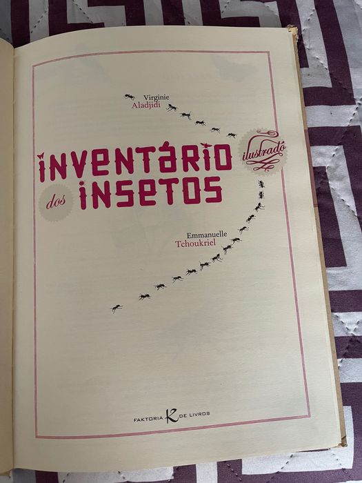 Livro Inventário dos insetos