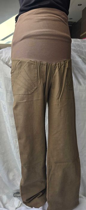 spodnie ciążowe z wysokim pasem S