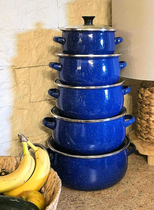 Promicja 79 zl  Garnki emaliowane w kropki