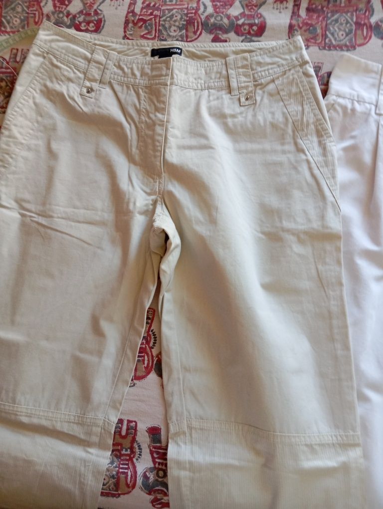 2 calças branca e cru Zara e HM 34