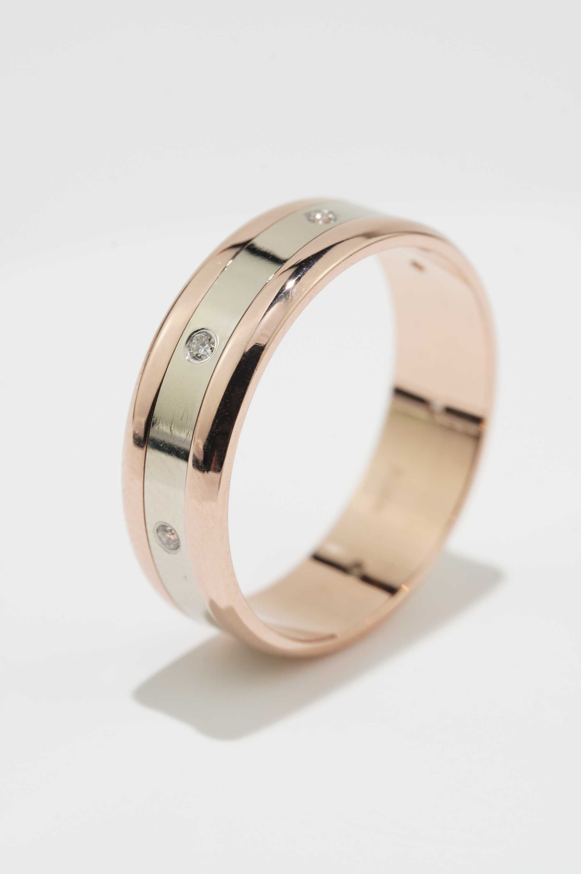 Złoty pierścionek z brylantami 14K 5,16g