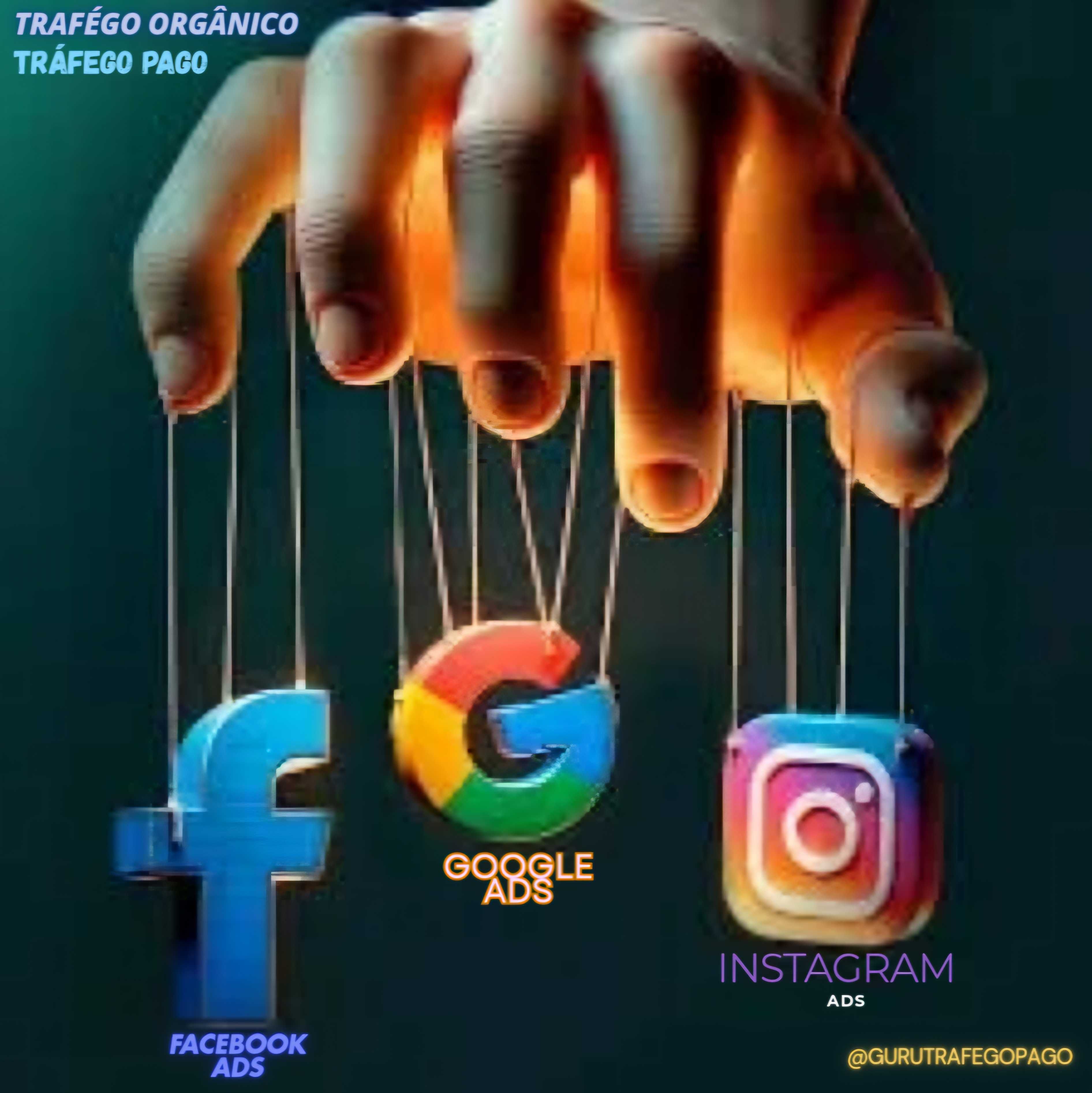 Trafégo Pago (Google, Facebook, Instagram Ads) e tráfego orgânico,