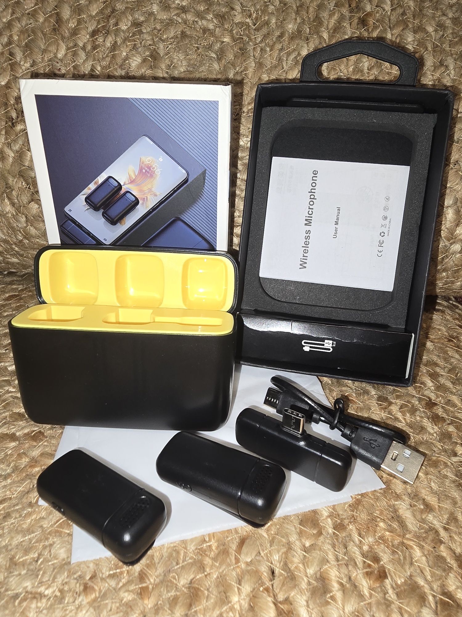 Microfone sem fio 2 em1  para Android, Iphone