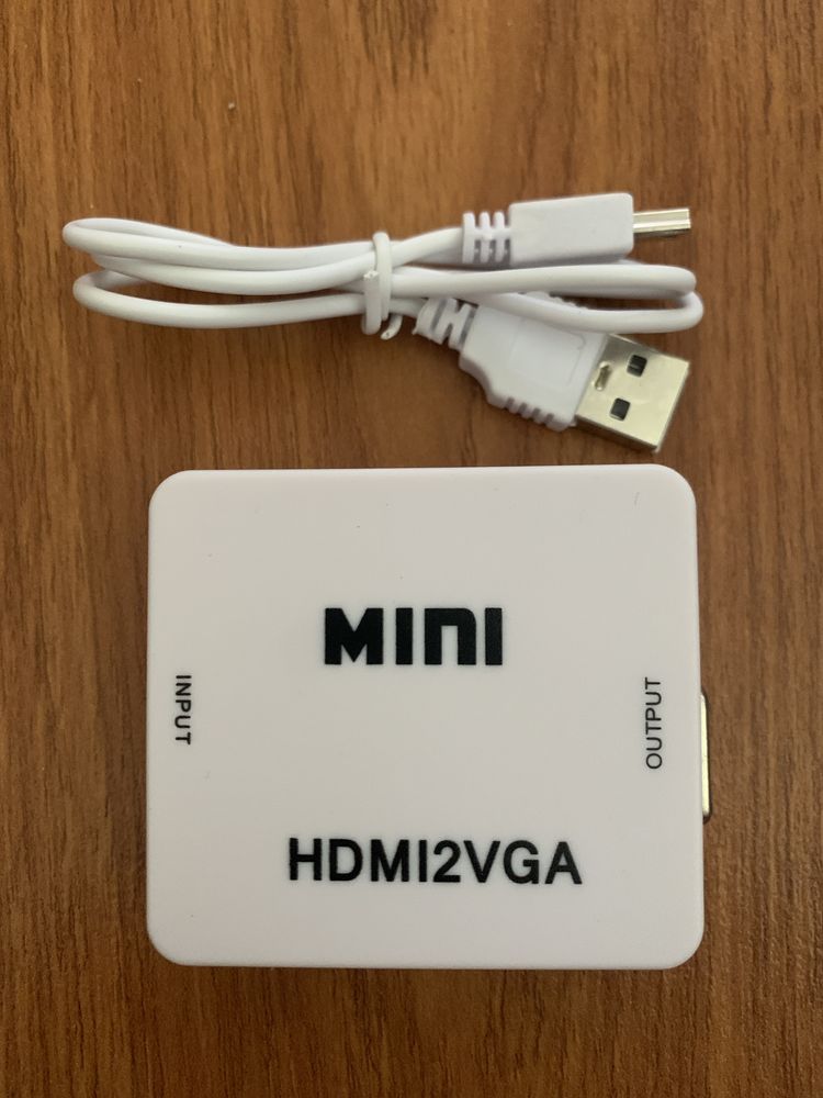 Конвертер Mini HDMI to VGA нові