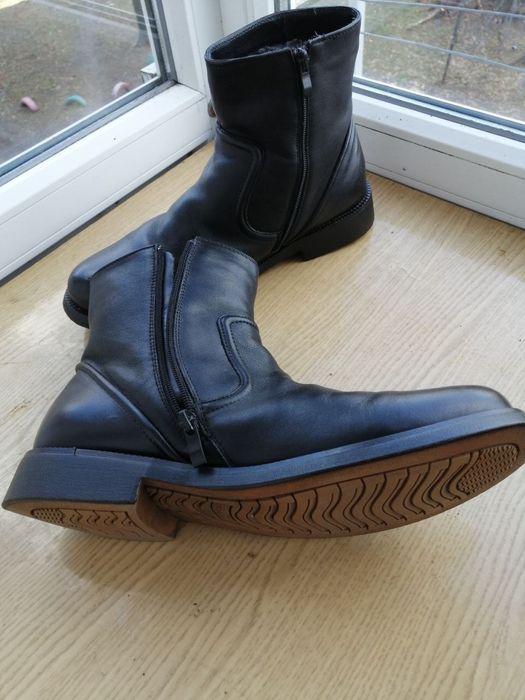 Чоловічі шкіряні  ботинки  42 Сапоги мужские на цигейке