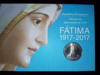 moeda 100 anos Fátima 2,5 Euros