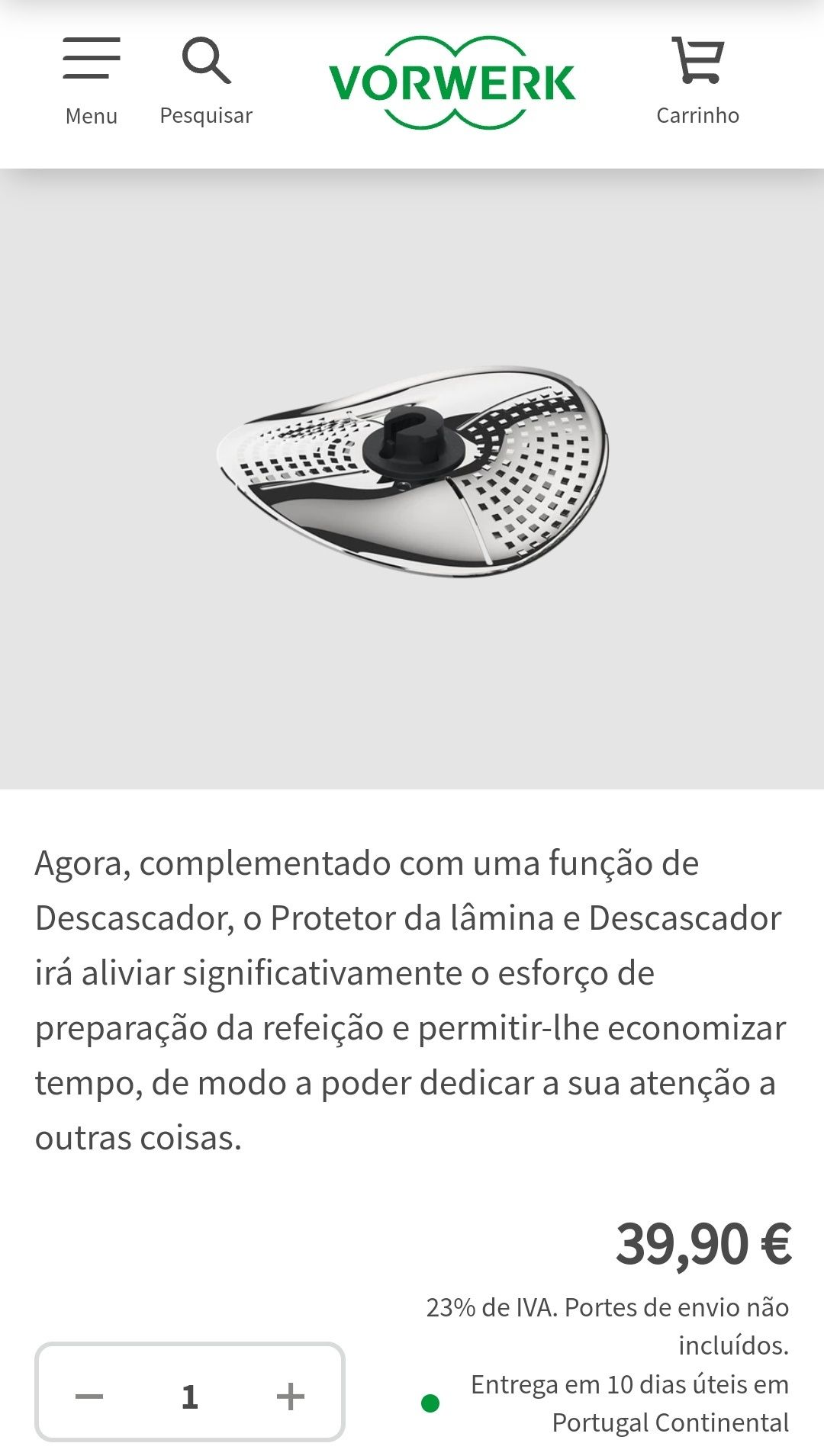 Protector lâmina e Descascador bimby NOVO