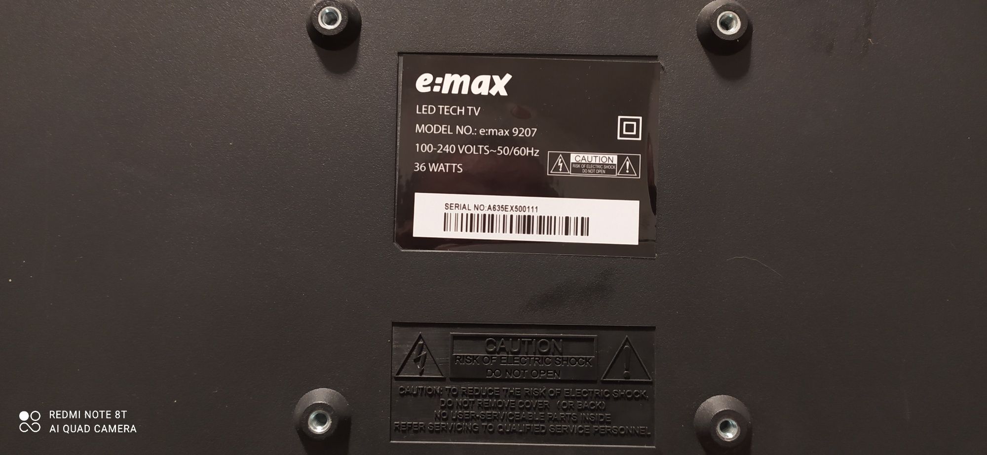 Telewizor LED 21 cali E:MAX 9207 uszkodzona matryca