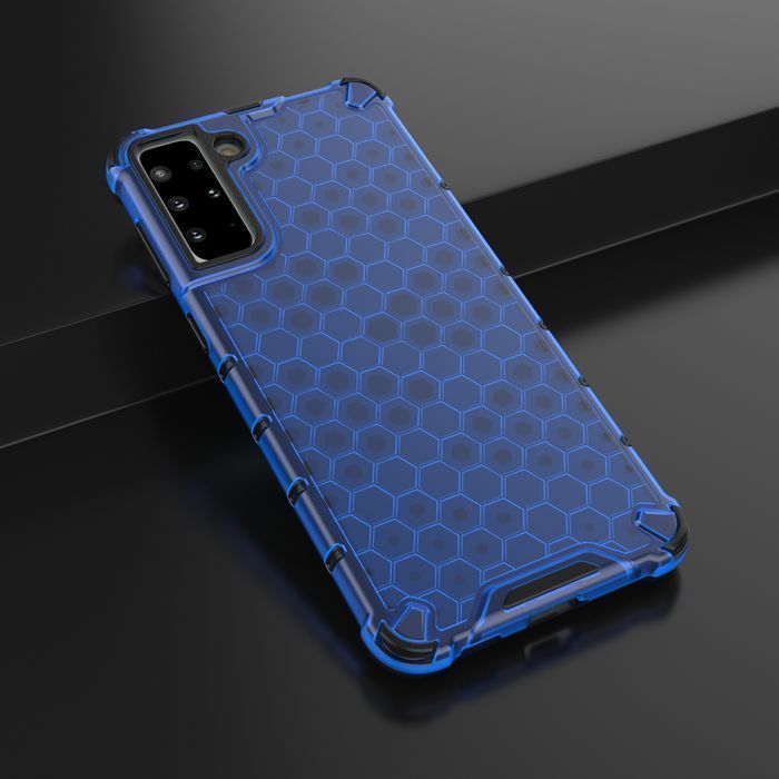 Etui Pancerny Honeycomb dla Samsung Galaxy S22 - Niebieski