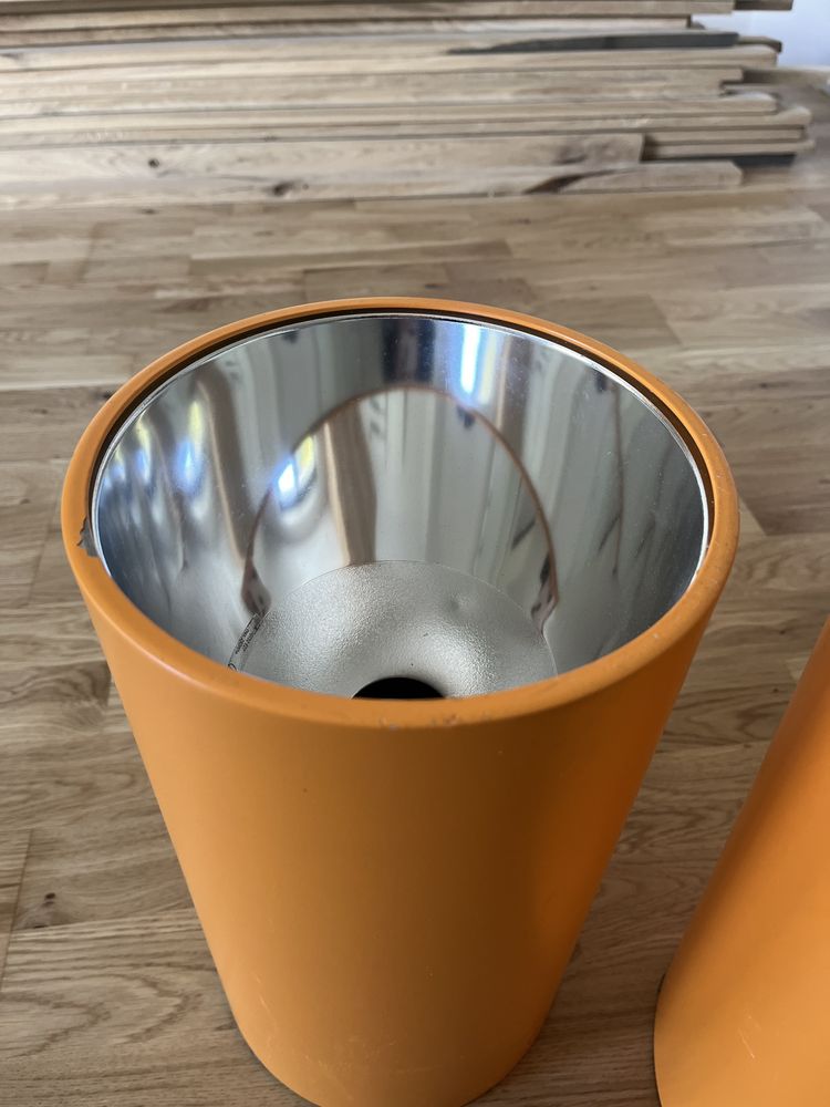 Lampa sufitowa duża tuba pomarańczowa