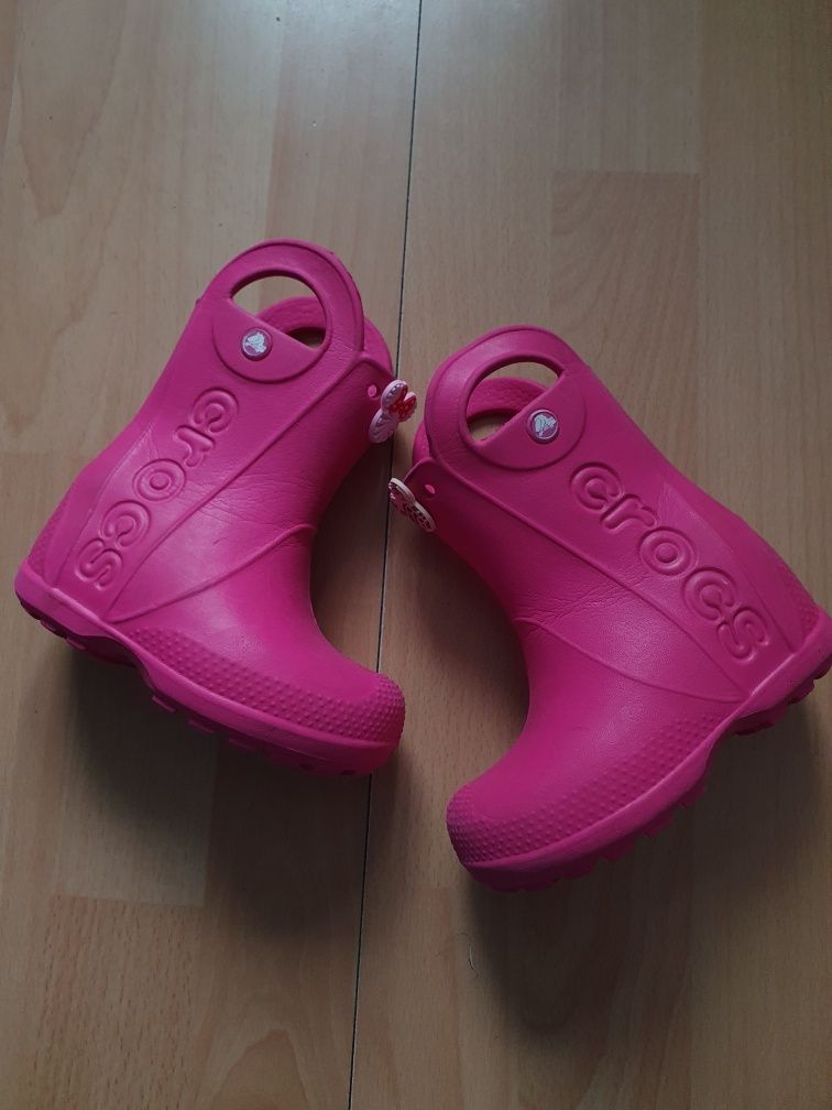 CROCS kalosze z przypinkami rozm.C7 23-24