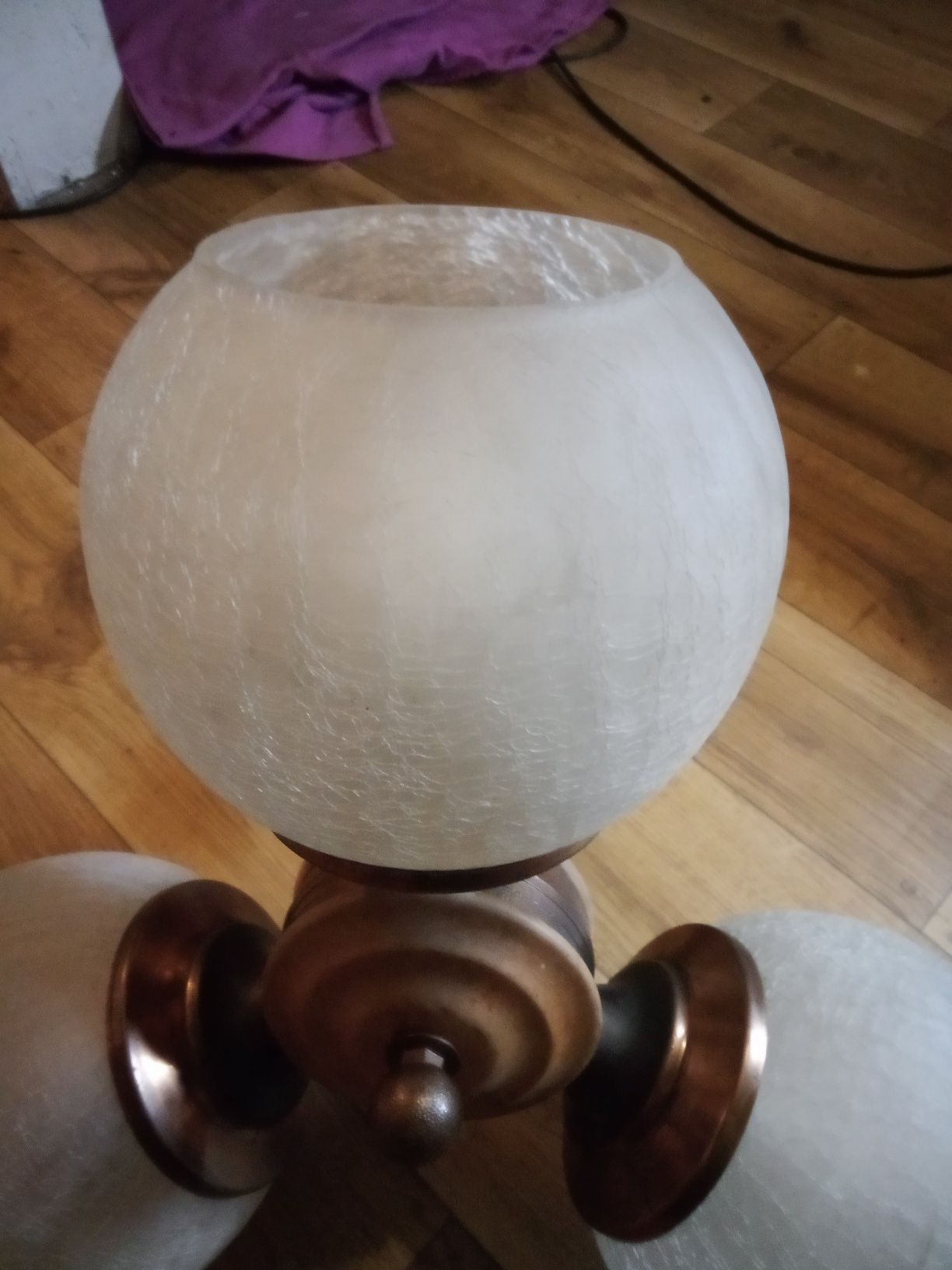 Żyrandol vintage 3 kule